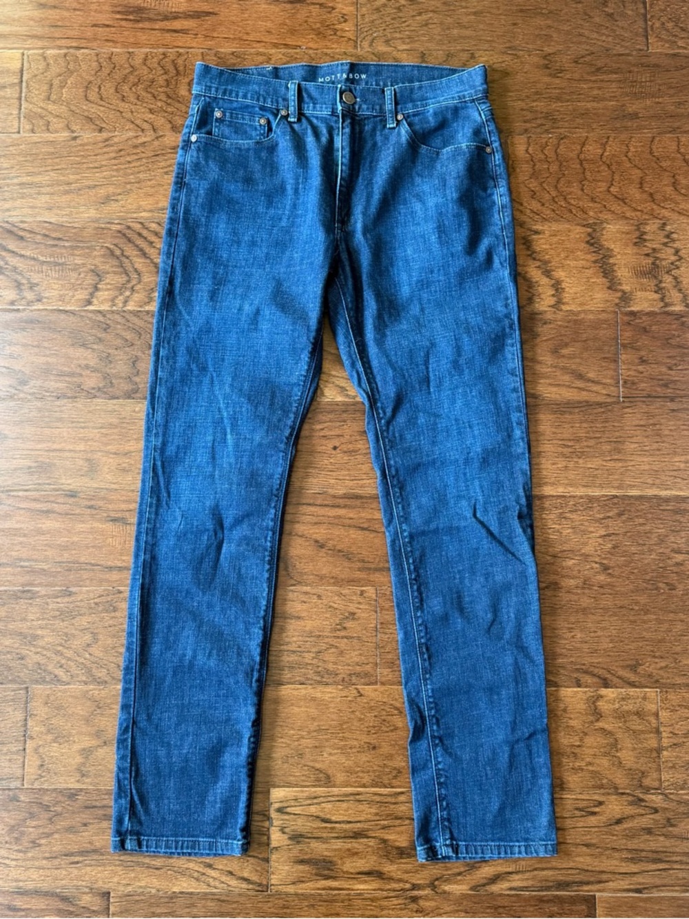 Mott & Bow Jeans Men 32x31(see Desc) Blue Denim Stretch Mosco Slim Fit Dark Wash